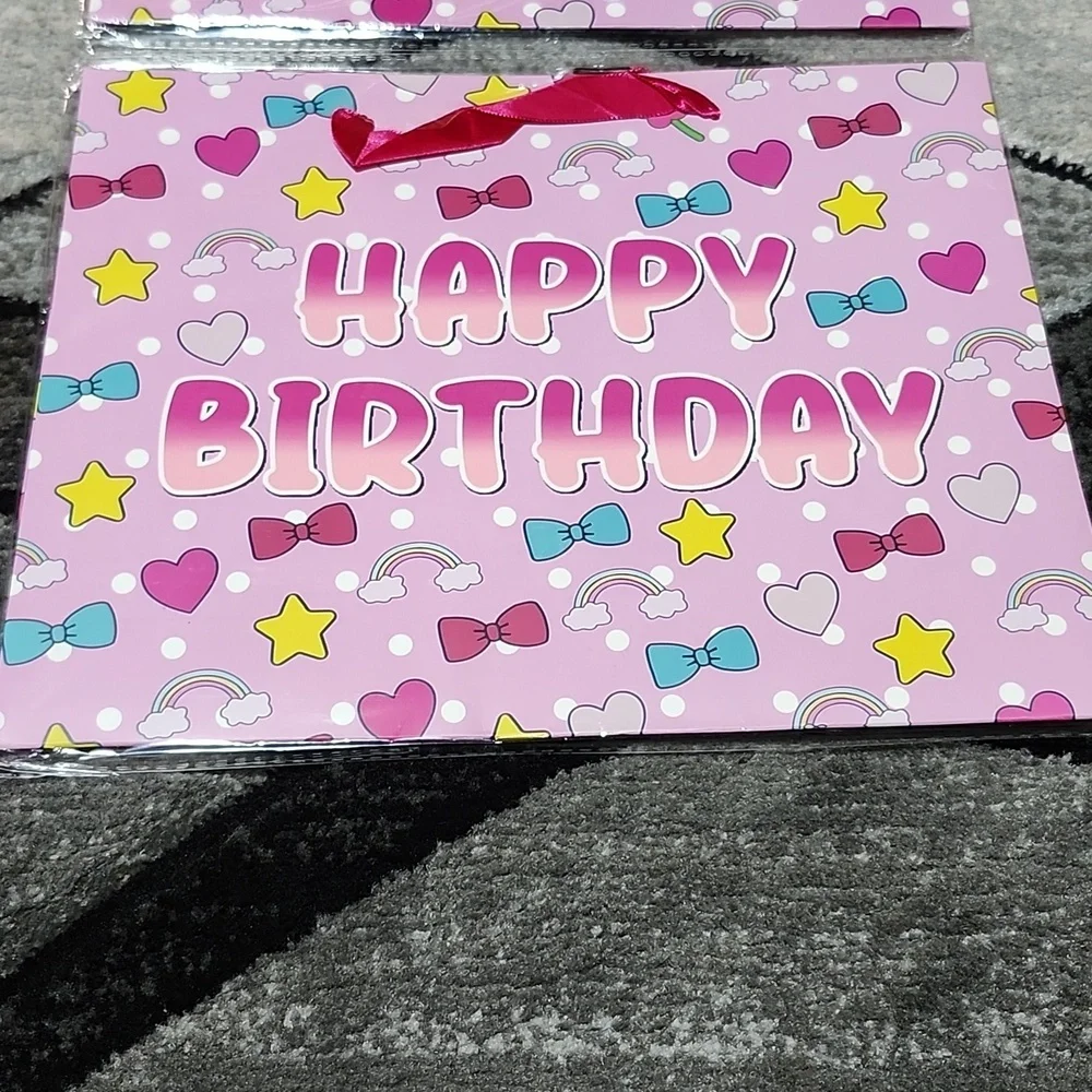 HAPPY BIRTHDAY SET-OF-2 GIFT WRAPPING BAGS 12